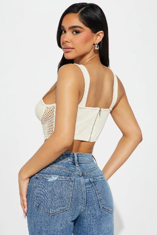 Sweet Escape Corset Top - Cream