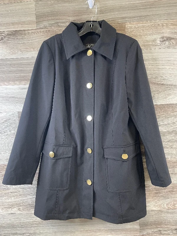 Black Coat Trench Coat Dennis Basso Qvc, Size S