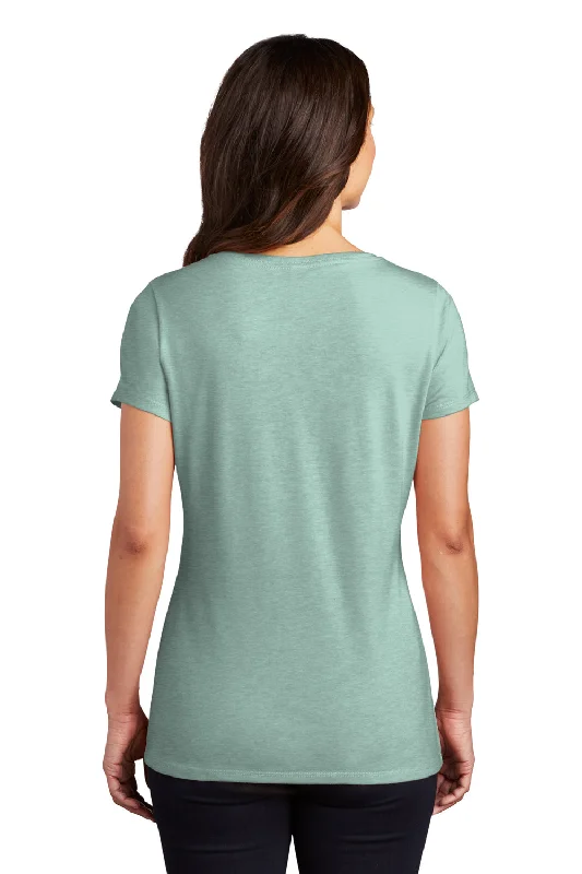 District Womens Perfect Tri Short Sleeve V-Neck T-Shirt - Heather Dusty Sage