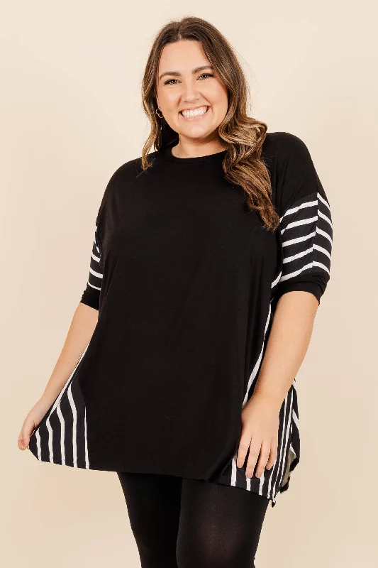 Finish The Story Tunic, Black