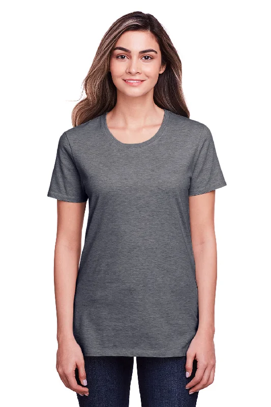 Fruit Of The Loom Womens Iconic Short Sleeve Crewneck T-Shirt - Heather Charcoal Grey