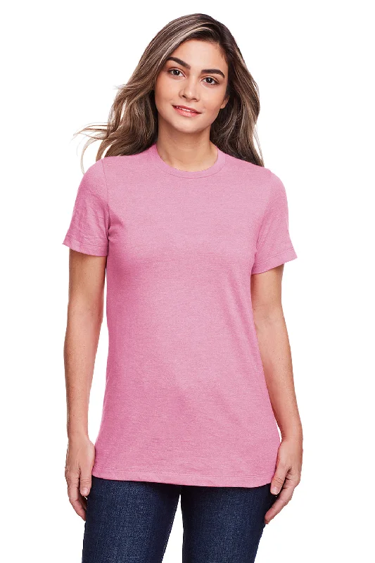 Gildan Womens Softstyle CVC Short Sleeve Crewneck T-Shirt - Plumrose Pink