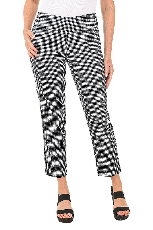 Checkered Pull-On Ankle Pant