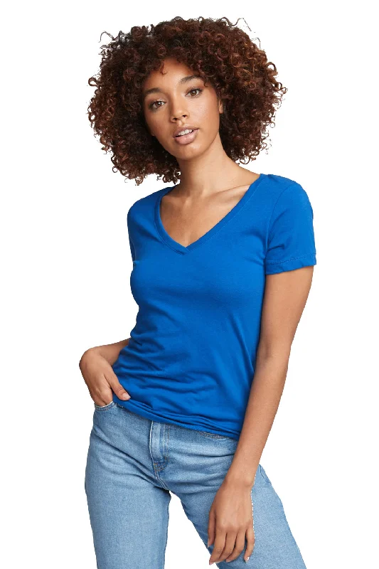 Next Level Womens Ideal Jersey Short Sleeve V-Neck T-Shirt - Royal Blue