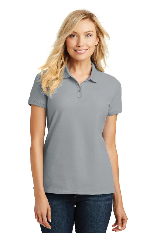 Port Authority Womens Core Classic Short Sleeve Polo Shirt - Gusty Grey