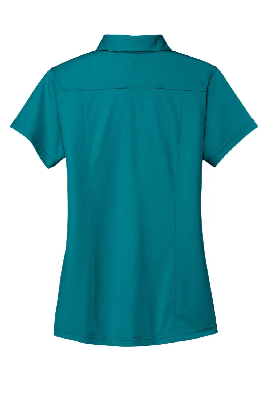 Port Authority Womens Dimension Moisture Wicking Short Sleeve Polo Shirt - Dark Teal Green