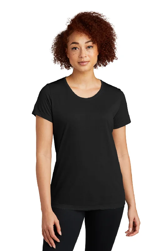 Sport-Tek Womens Competitor Moisture Wicking Short Sleeve Scoop Neck T-Shirt - Black