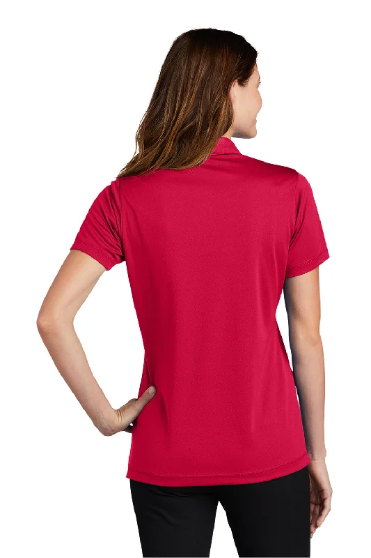 Sport-Tek Womens Micro-Mesh Moisture Wicking Short Sleeve Polo Shirt - True Red