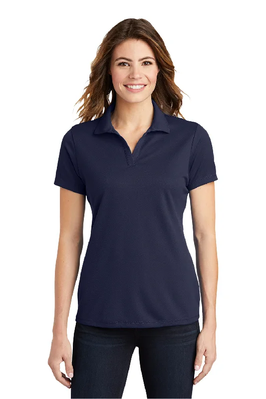 Sport-Tek Womens RacerMesh Moisture Wicking Short Sleeve Polo Shirt - True Navy Blue