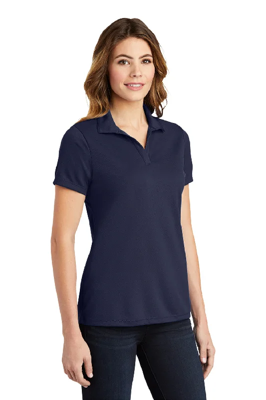 Sport-Tek Womens RacerMesh Moisture Wicking Short Sleeve Polo Shirt - True Navy Blue