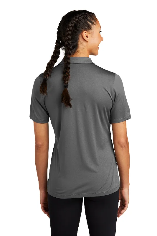 Sport-Tek Womens Moisture Wicking Short Sleeve Polo Shirt - Dark Smoke Grey