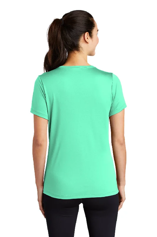 Sport-Tek Womens Moisture Wicking Short Sleeve Scoop Neck T-Shirt - Bright Seafoam Green