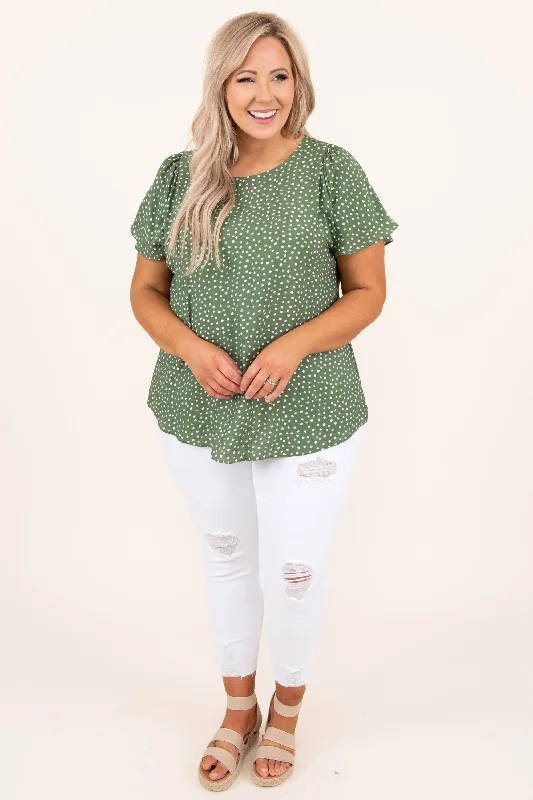 Unspoken Dream Top, Olive