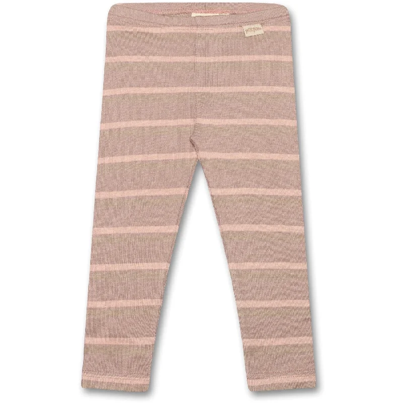 Petit Piao Rose Fawn Leggings Modal Two Striped