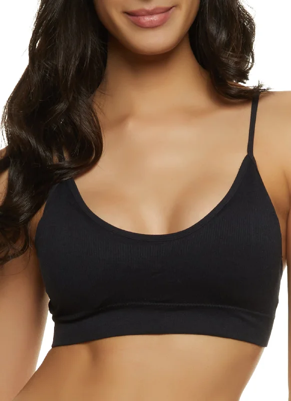 Ribbed Knit Cami Bra