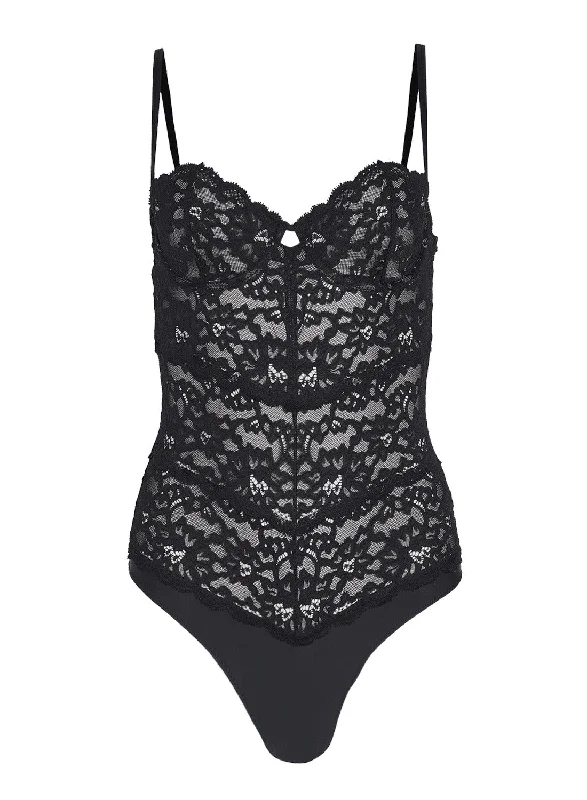 Fleur Du Mal Charlotte Lace Balconette Bodysuit