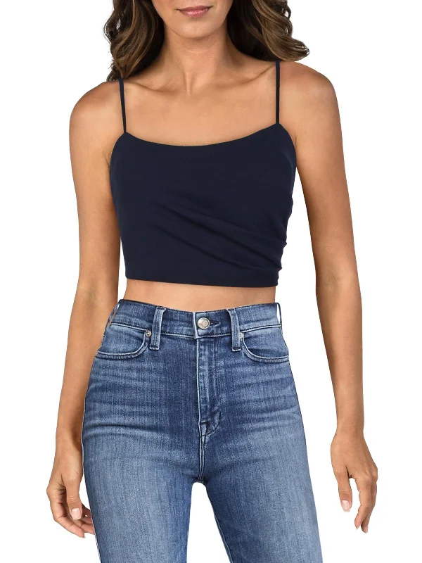 Juniors Womens Crepe Padded Cropped