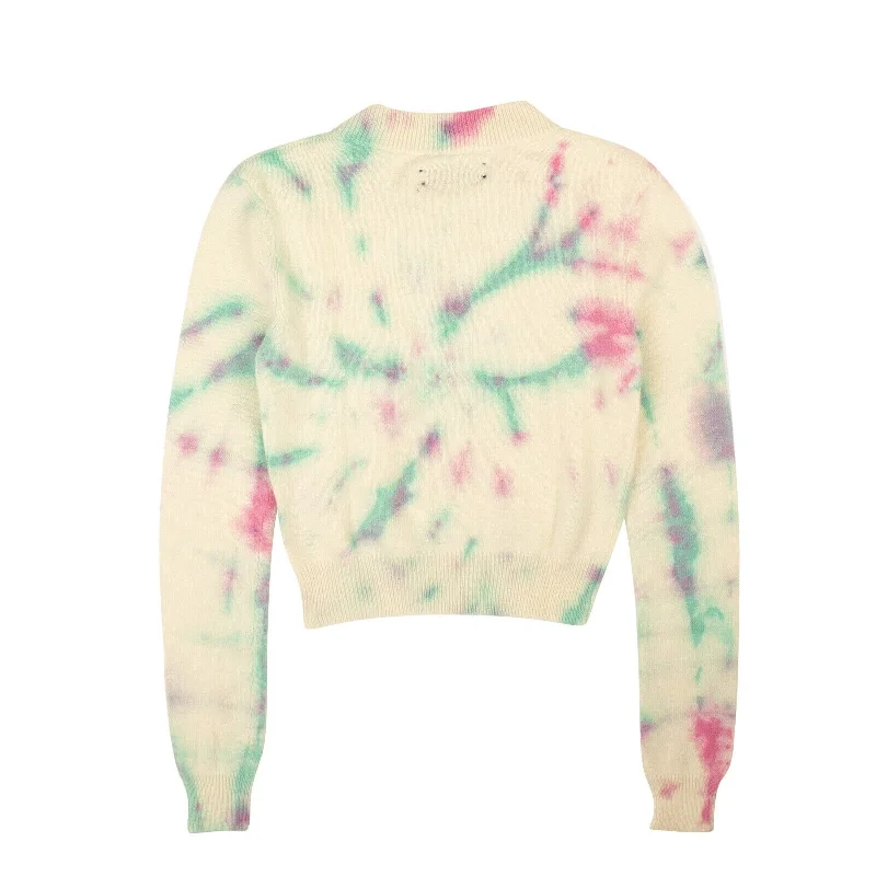 Multicolored Tie Dye Cashmere Crewneck