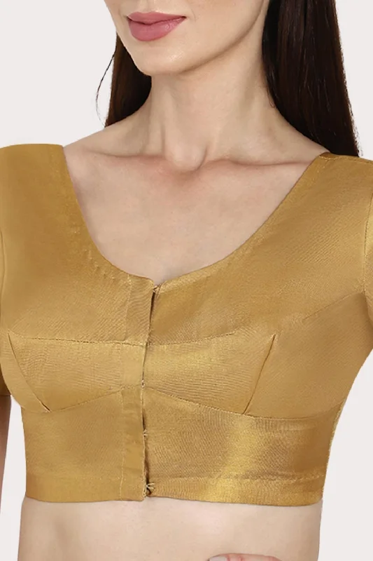 Naidu Hall Round neck short sleeve blouse - Gold