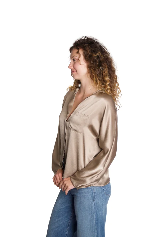 Raw Edge Trim Blouse