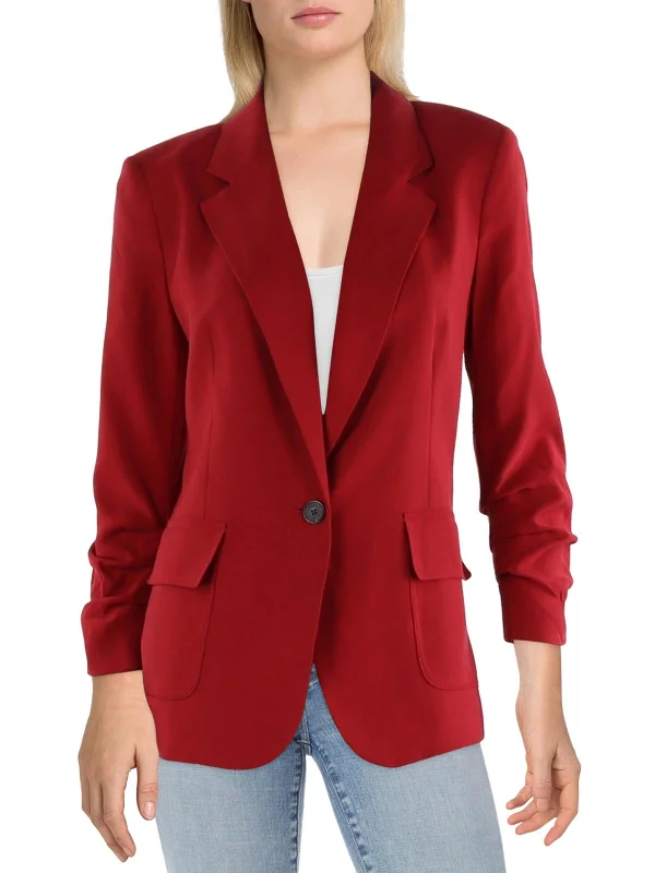 Womens Notch Collar Suit Separate One-Button Blazer